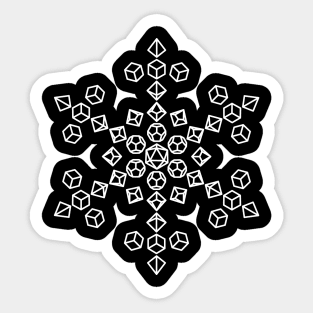 Snowflake Polyhedral Dice Sticker